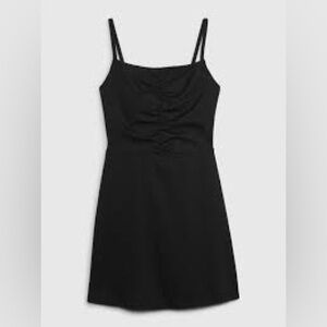 GapFit Power Ruched Exercise Dress, Color: Black, Size: Small